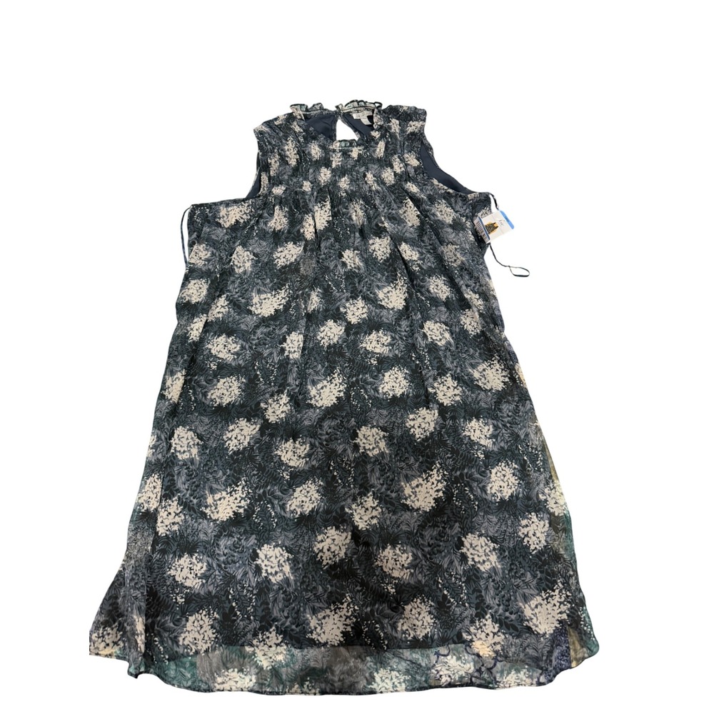 Joie Limited Edition Baltic Print Mini Dress Smocked Neck Sleeveless‎ Large